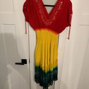 Bohemian style dress.